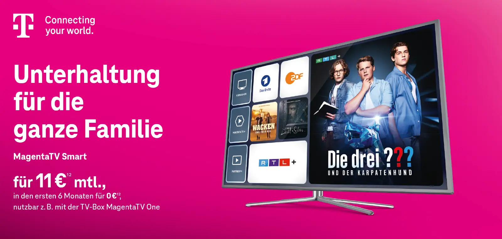 Telekom MagentaTV Smart Werbung: Unterhaltung für die ganze Familie am TV